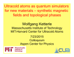 Ultracold atoms as quantum simulators for new materials – synthetic