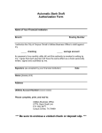 Automatic Bank Draft Authorization Form *** Be sure to enclose a