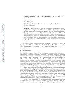 Observations and Theory of Dynamical Triggers for Star Formation