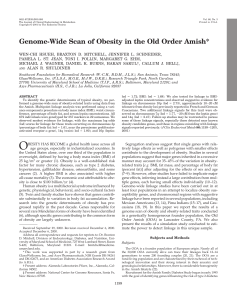 Genome-Wide Scan of Obesity in the Old Order Amish*
