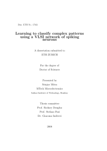Learning to classify complex patterns using a VLSI network of