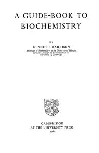 a guide-book to biochemistry