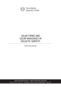 solar twins and solar analogues in galactic surveys