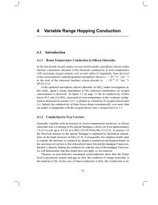 Chapter 4: Variable Range Hopping Conduction