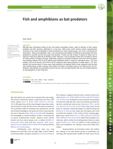 Fish and amphibians as bat predators