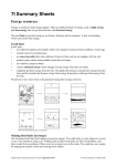 7I Summary Sheets Energy resources