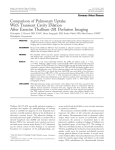 Comparison of pulmonary uptake with transient cavity dilation after