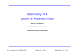 Astronomy 114 - Department of Astronomy