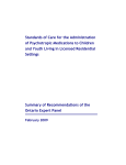 Standards of Care for the Administration of Psychotropic