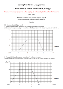 2. Acceleration, Force, Momentum, Energy