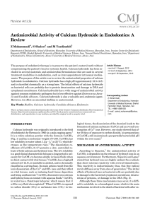 Antimicrobial Activity of Calcium Hydroxide in
