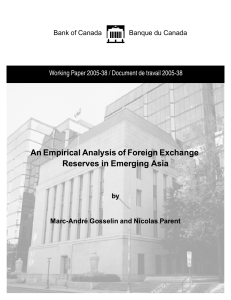 An Empirical Analysis of Foreign Exchange Reserves in Emerging