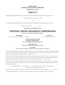 tortoise capital resources corporation