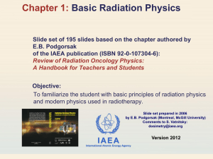 Chapter 1: Basic Radiation Physics