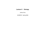 Lecture 5 Entropy