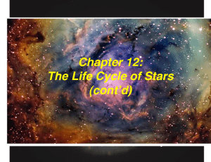 Chapter 12: The Life Cycle of Stars (contʼd)