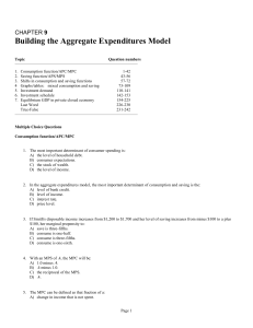 Building the Aggregate Expenditures Model