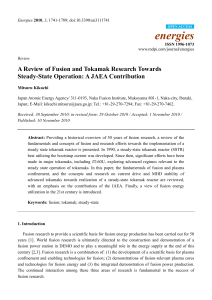 A Review of Fusion and Tokamak Research Towards Steady