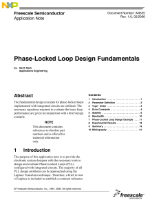 Phase-Locked Loop Design Fundamentals