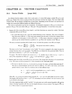 CHAPTER 15 VECTOR CALCULUS