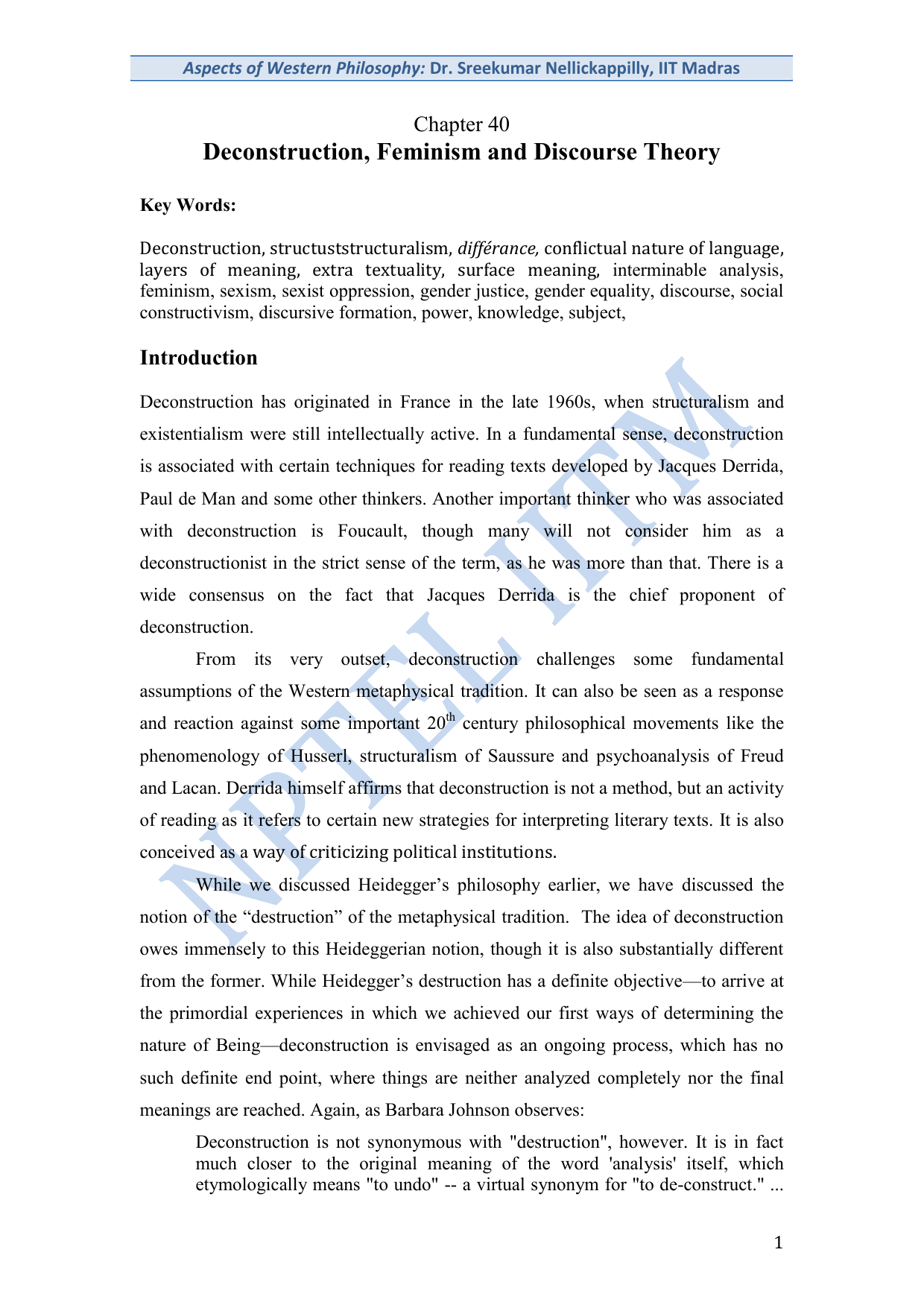 Deconstruction Feminism And Discourse Theory - 