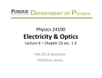 Electric Field - Purdue Physics