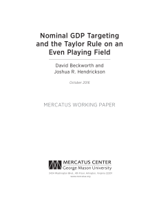 Nominal GDP Targeting and the Taylor Rule on