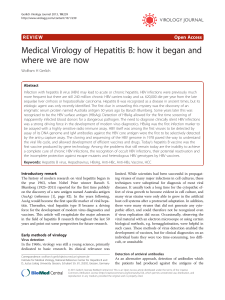 Medical Virology of Hepatitis B: how it began and where we are now