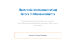 Electronic Instrumentation Errors in Measurements