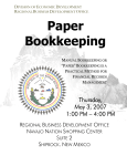 Paper Bookkeeping - Navajo Business, Navajo Nation