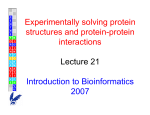 Experimentally solving protein structures and protein