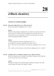 d-Block chemistry