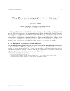 The Expenditure-Output Model