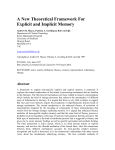 A New Theoretical Framework For Explicit and Implicit Memory