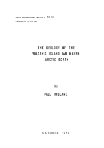 the geology of the volcanic island jan mayen arctic ocean