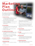 This is an outline of a typical marketing plan. Your marketing plan