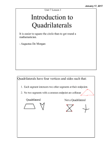 Introduction to Quadrilaterals