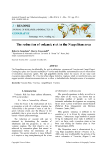 The reduction of volcanic risk in the Neapolitan area - J