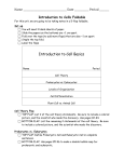 Introduction to Cells Foldable