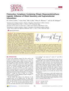 Polynuclear Complexes Containing Ditopic Bispyrazolylmethane