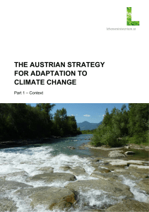 The Austrian Strategy for Adaptation to Climate