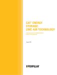 cat® energy storage: zinc-air technology