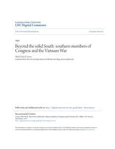 southern members of Congress and the Vietnam War