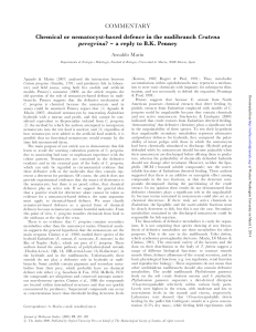 COMMENTARY Chemical or nematocyst