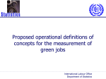 Operational definition of green jobs