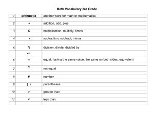 3rd Grade Math Dictionary