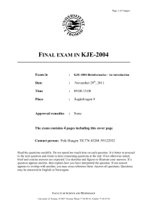 final exam in kje-2004