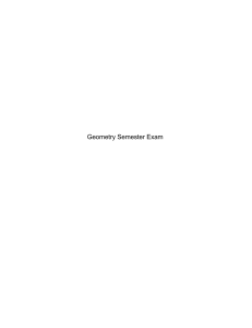 Geometry Semester Exam