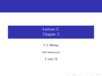 Lecture 2: Chapter 2