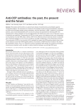 Anti-CCP antibodies: the past, the present and the future